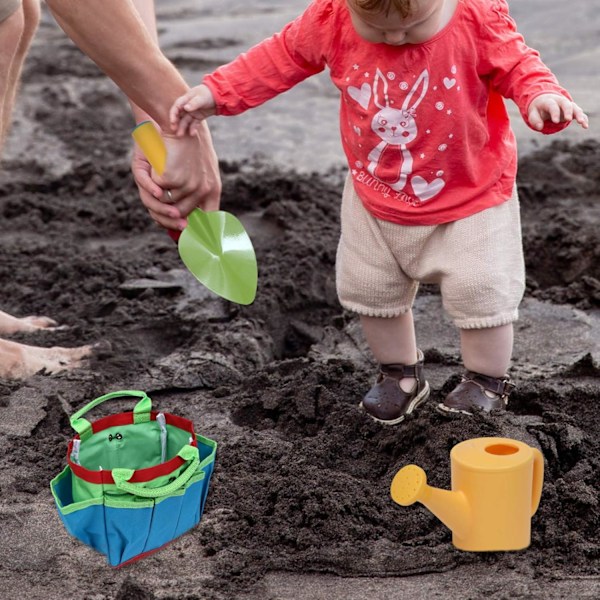 Børne Strandlegetøj Sæt Strandspand Vandkande Spade Rive Havehandsker O