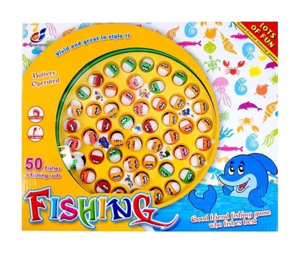 Seurapeli Iso Kalastuspeli 50 Kalalla ja 4 Pelaajalla Multicolor multifärg