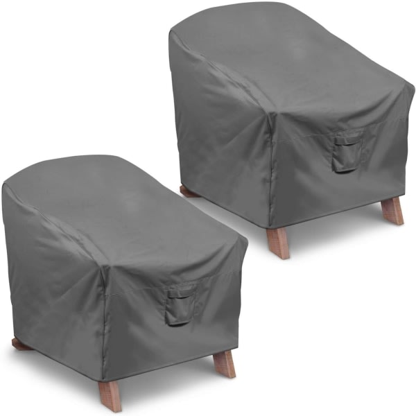 Adirondack Cover Heavy Duty Cover Vattentätt cover för Standard Uteplatsmöbler för gräsmatta - Set med 2 Grå