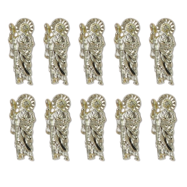 3D Nail Art Charms 10 Styck Legering Nail Strass Nail Gems Buddha - Nagelkristaller Diamanter for DIY Nail Art dekoration D