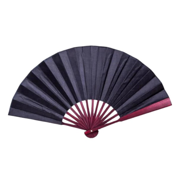 Solfjeder - Ensfarvet - Ekstra stor 33cm - Sort Black Svart