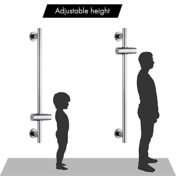 Håndbruserholder til brusestang justerbar 20-25mm ABS – Reservedel til håndbruser_TF_TF Silver