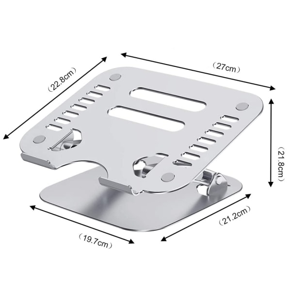 CDQ Laptopställ Justerbart Laptopställ Skrivbord Ergonomiskt aluminium Silver