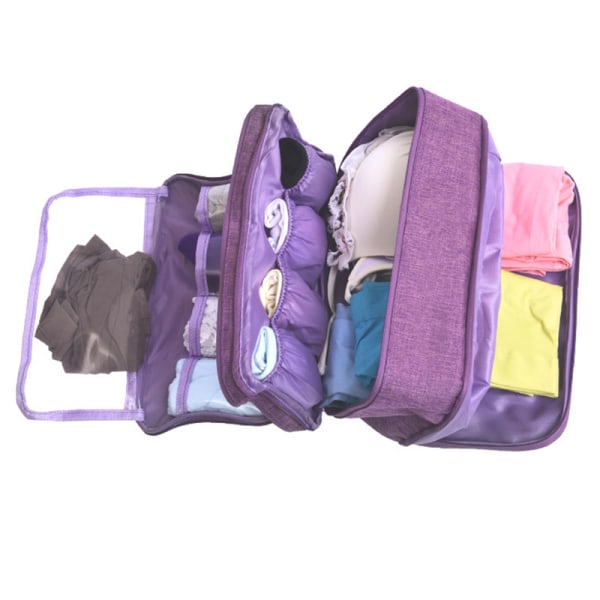 Rejse Multi-funktion BH Underkläder Pakke Organizer Taske til BH Strømper Kosmetisk Etui til Mænd Kvinder Sky Blue zdq