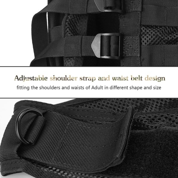 Militær Mesh Taktisk Vest, Kampvest med Bælte til Airsoft Mi zdq