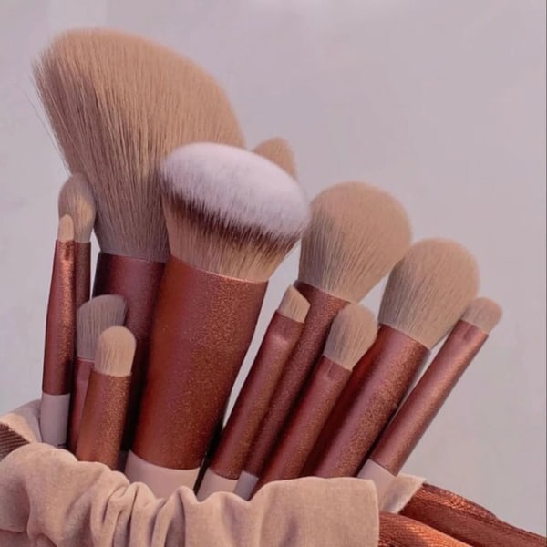 13 st Makeup Brush Set Kvinnor Kosmetisk Powder Make Up Tool pink
