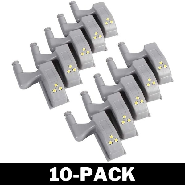 Automatisk skåpsbelysning LED-lampa för gångjärn - Perfekt 10-pack 10-Pack