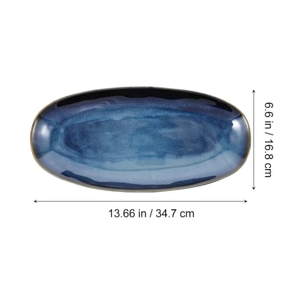 Ceramic Serving Dish Fish Bread Food Dinner Plate Decorative Fruit