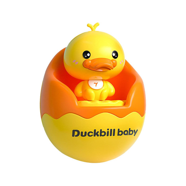 Baby Söt liten djur Tumbler Toy Rolig leksak med inbyggd liten Bell Duck CDQ
