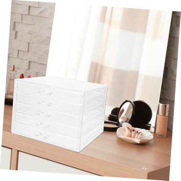 Versatile Storage Box with 5 Drawers Makeup Organizer Jewelry Holder Desk Storage St