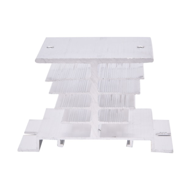 2 stk Aluminium Kjøleribbe SSR Solid State Relé Liten Varmeavledning Sølv 2 stk