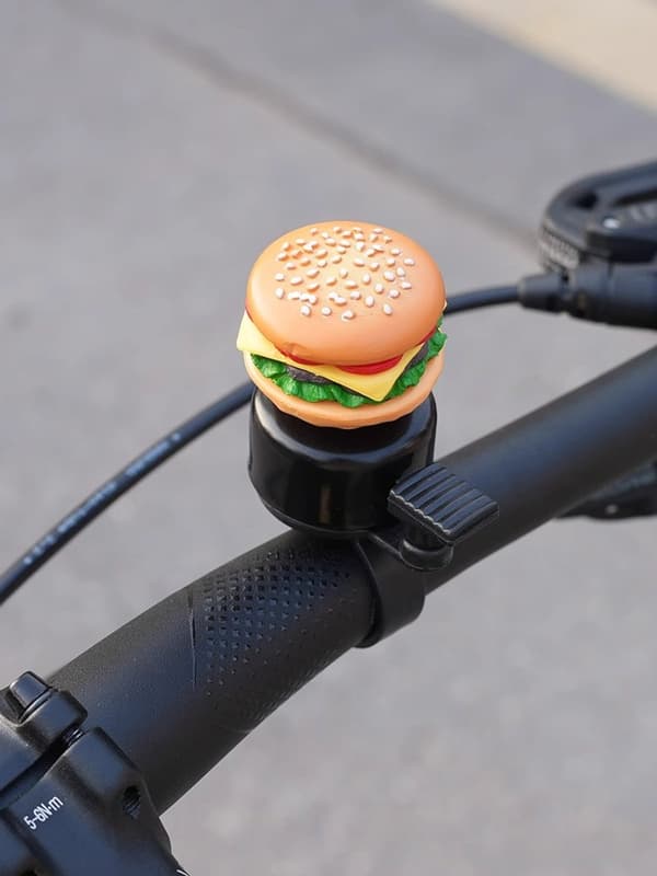 Creative Hamburger Cartoon Bicycle Bell - Scooter Bell - Unique Design - 1 pc.