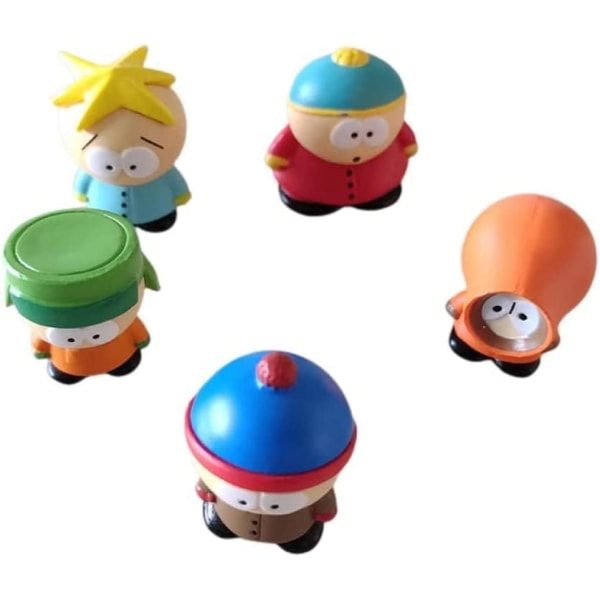 5 stk South North Park Actionfigurer Leksaker, Anime Collection Leksaker, Dekoration Collection Skulptur Desktop Ornament