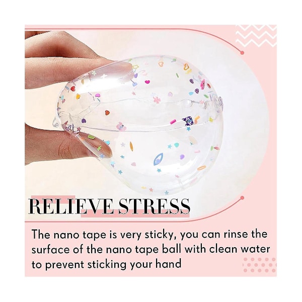 Nano Tape Kit Dubbelsidig Tejp Bubblor Blåsa Tejp Elastisk DIY Hantverkskit För Festgåvor Presenter Su
