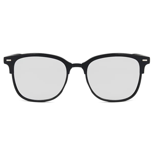 Sorte Clubmaster Solbriller med Sorte Spejlglas black