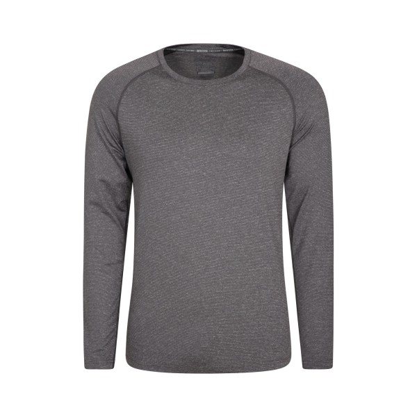 Mountain Warehouse Herre Stribet IsoCool Base Layer Top XS Grå Grey XS zdq