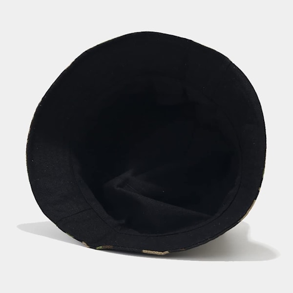 Söt bucket hat strandfiskarhattar för kvinnor, vändbar dubbelsidig användning Camoa