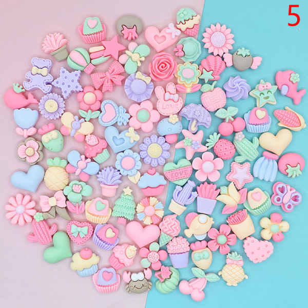 CDQ 100st Mini lucky bag Tilbage Resin Cabochons Scrapbook Diy sød