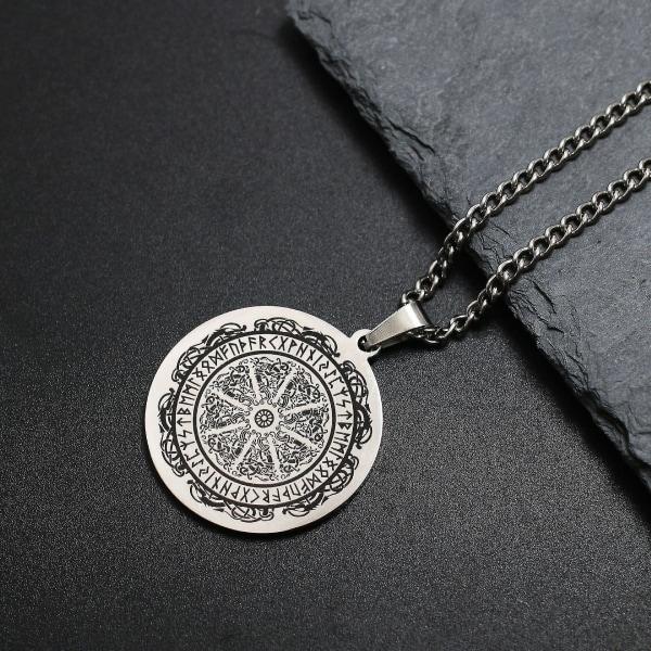 Dooyio rustfrit stål Viking Odin Rune vedhæng halskæde til mænd keltisk punk smykker slavisk vintage gave Gold color