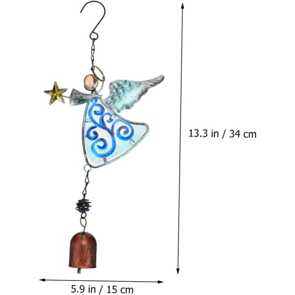 1 bit Angel Wind Chime Hänge Memorial Wind Chime Utomhus Hängande Dekorativ Wind Chime Utomhus Wind Chime Utomhus Vintage