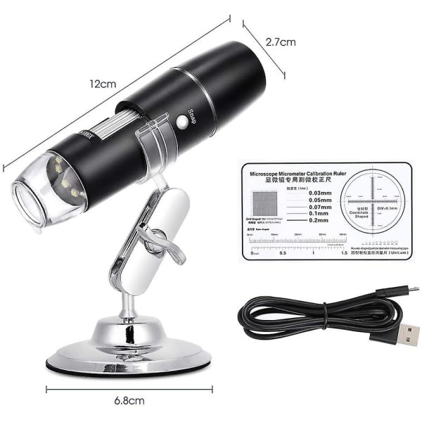 50x - 1000x digitaalinen mikroskop, trådlöst wifi USB M