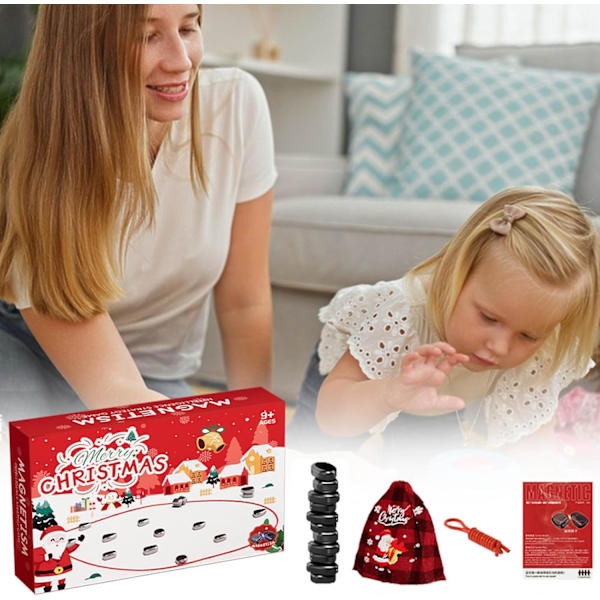 Magneettinen Shakkipelit Jouluksi, Magneettiset Kiviset Lautapeli, Kasvattava Shakkipelit Damipelit, Damipelit Perheen Kokoontumisille ja Matkoille B