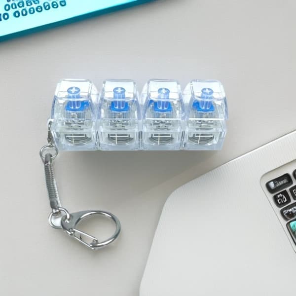 2 osaa - Näppäimistöfidget - Avaimenperälelu - stressinvastainen - Näppäimistöfidget-napsautin - Mini - mekaaninen - avaimenperä