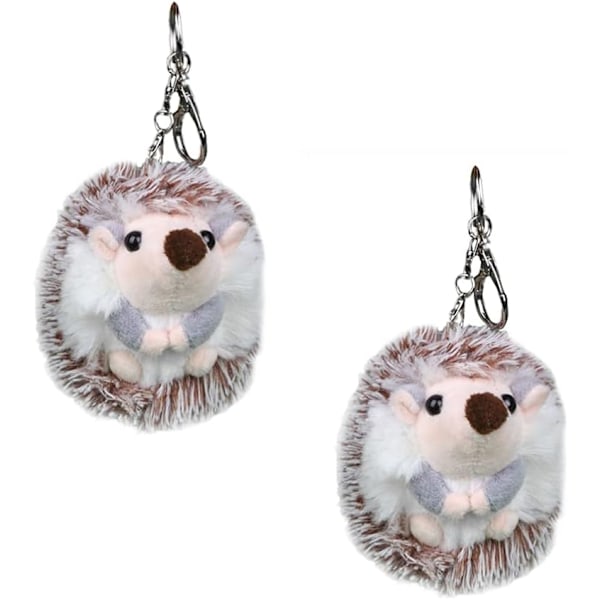 2kpl mini pehmolelu lelu Söpö siili Avaimenperä Avaimenperä Auton avainpussit Käsilaukku Korut Riipus lapsille Tytöille