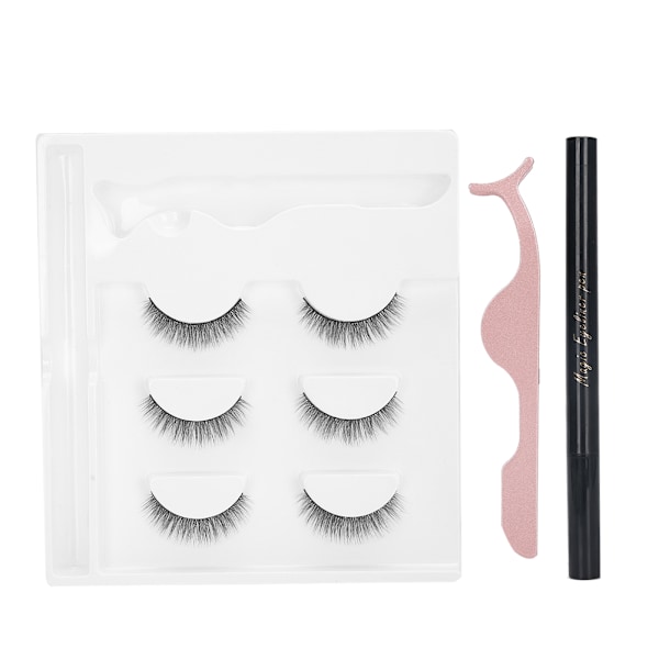 Itseliimautuva eyeliner vesilinja eyeliner tekoripset pinsetit meikkityökalusetti E40 vihreä laatikko
