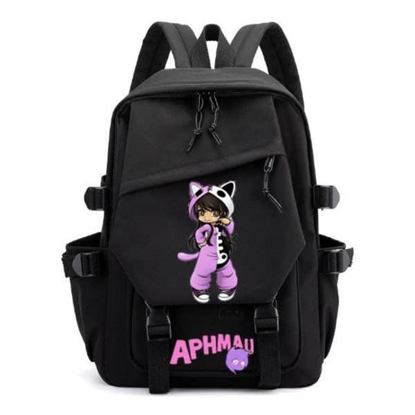 Aphmau ryggsäck barn ryggsäckar ryggväska 1st sort svart