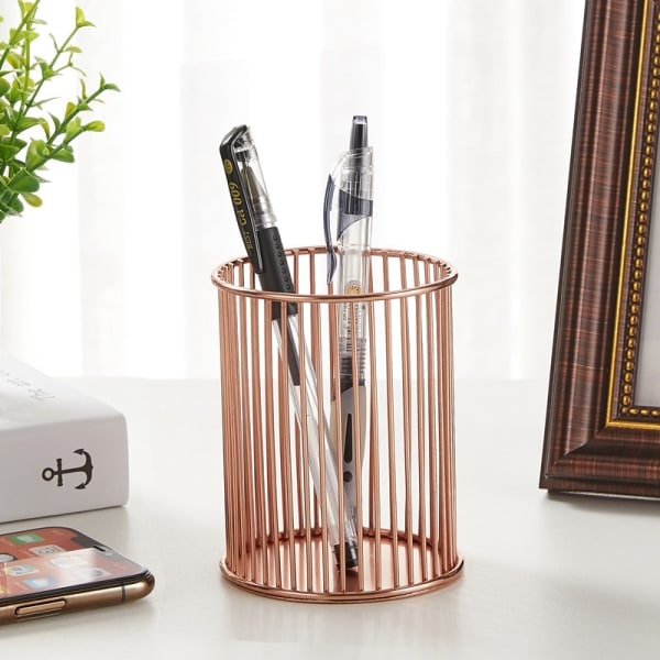 Nordisk roséguld kontorsmaterial multifunktionell pennhållare B B