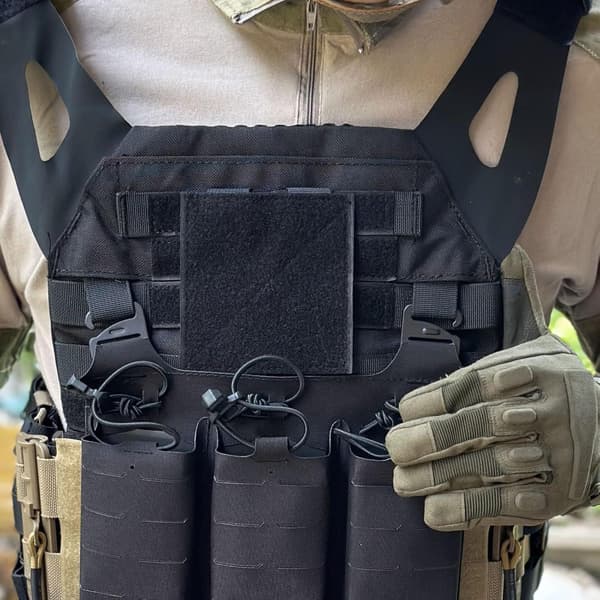 Velcro-patchpaneler til MOLLE/PALS-webbing - 4 stk.