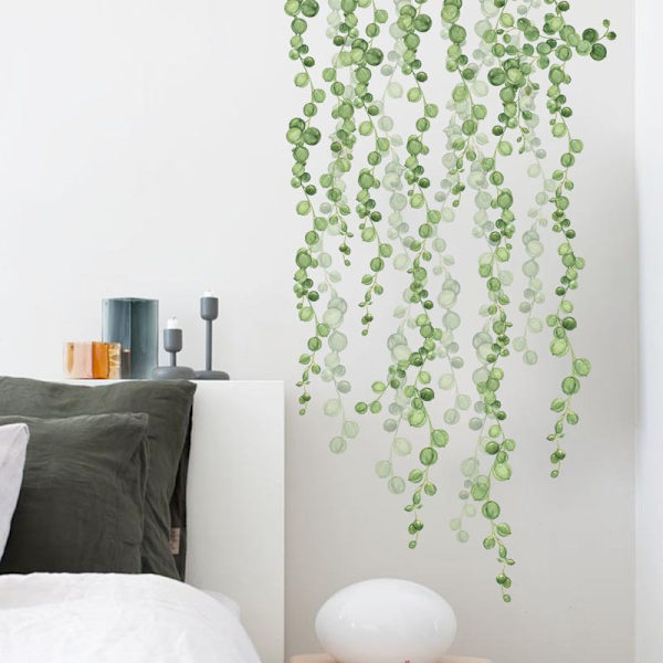 Grønne Planter (2 Ark, 30*90cm) Eukalyptus Veggdekor Vinstokk_tfrf