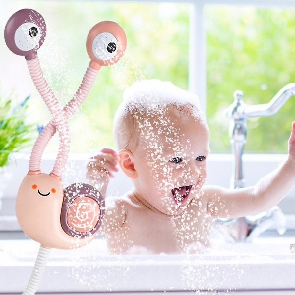 Elektrisk snigelmønster vandspray badleksaker til barn Baby badeværelse kopp vandspil null ingen