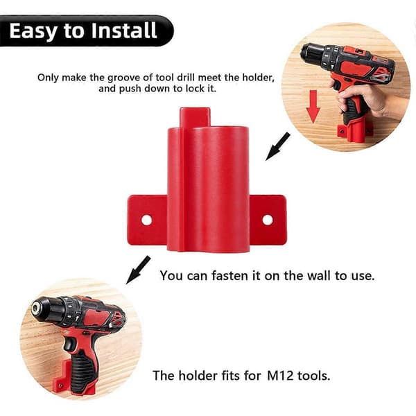 4 stk. Værktøjsbatteriholder Opbevaring til Milwaukee M12 12V_tfrf
