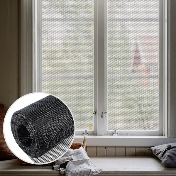Erstatningsnet - kæledyr - 120 - 250 - cm - sort - Ridsefast - Universal - vinduesnet - indsatsvinduesnet - Glasfibervinduesnet