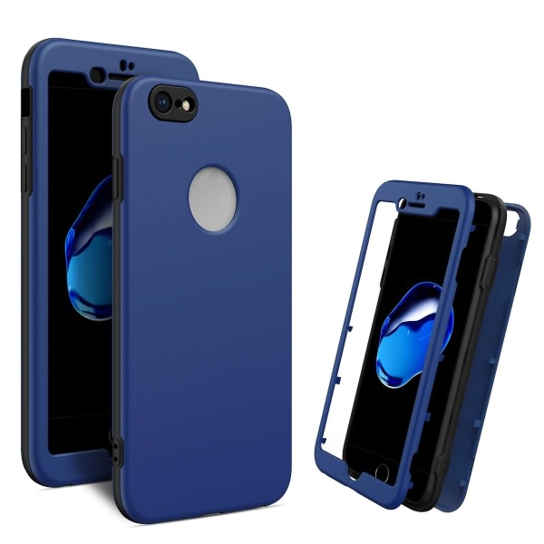 PC + Tpu case Iphone 8, 7 Royal Blue -puhelimelle