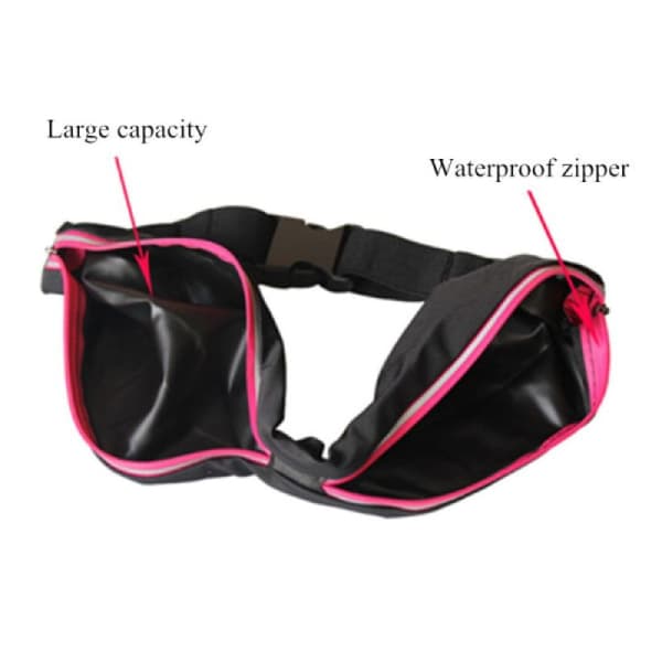 Secure Running Waist Pack, Comfortable Expandable Running Belt Pouch with Water Resistant Pockets