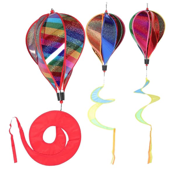 3 Pcs Garden Windmills Hot Air Balloon Wind Spinners Hanging Decorations_tfrf