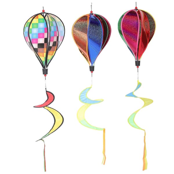 3 Pcs Garden Windmills Hot Air Balloon Wind Spinners Hanging Decorations_tfrf