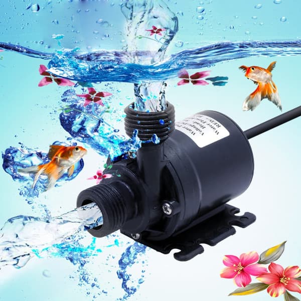 Cirkulationspumpe DC 12V 800L/H 5M Vandcirkulationssystem Sort 1 stk-tfrf