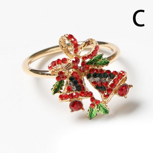 6 st Jul Servettring H?llare Julbord Dekoration f?r hom Multicolor 6pcs
