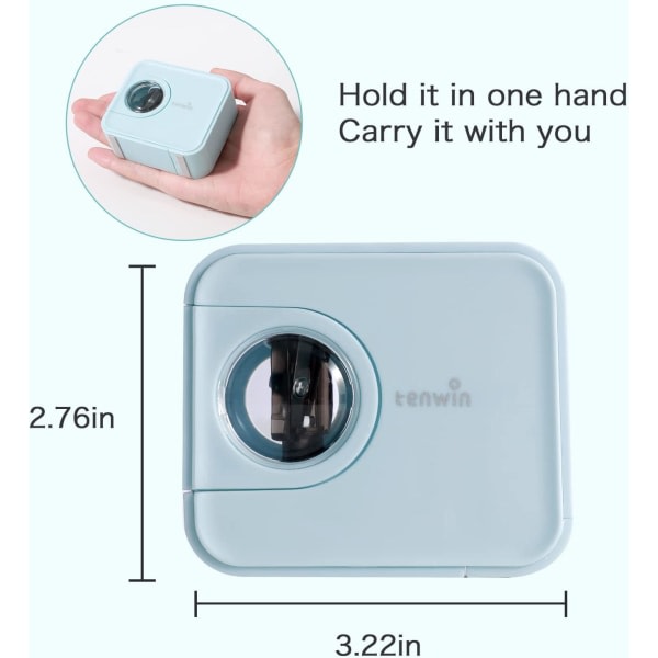 Elektrisk mini pennvässare kamera for NO.2 (6-8 mm), blå
