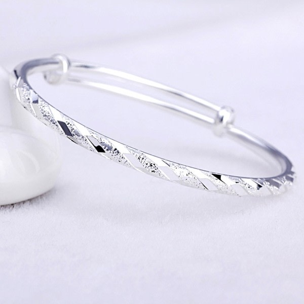 Sølvfarve fest manschett armbånd for kvinder par kreative enkelt håndgjorda smycken justerbara zdq