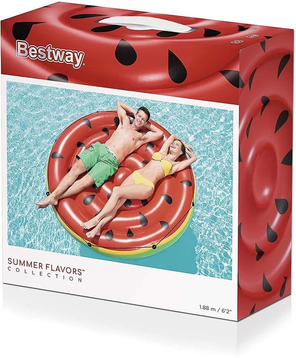 Bestway BW43140 Uppblåsbar Vattenmelon Pool Float Ride-on för Barn och Vuxna