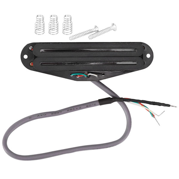 GMN07 Elektrisk gitarr pickup svart dubbel skena 4-ledare pickup för 6-strängad gitarr