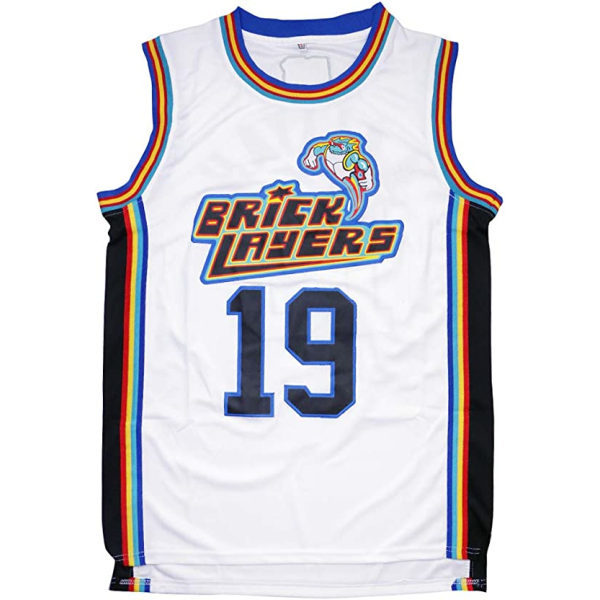 19 Bricklayers MTV Rock N Jock Baskettröja vit— S zdq