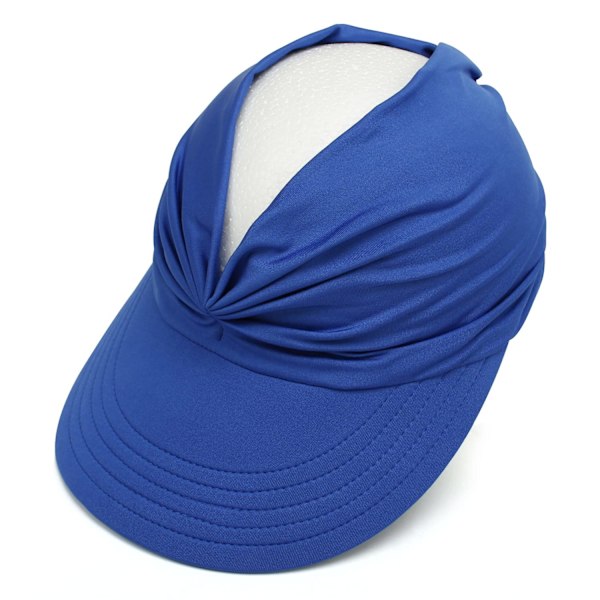 Dam solskyddskeps med bred brätte, UPF 50+ UV-skydd, sommar topless strandhatt, hopfällbar, snabbtorkande solskydd, strand sportkeps, marinblå navy blue