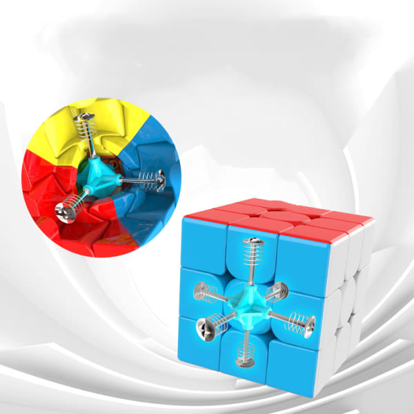 Speed Cube 3x3x3, klistermärkesfri kubpussel i full storlek 56 mm