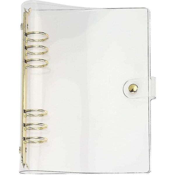 A5 Transparent Laptop Cover Mjuk PVC Binder Cover guld